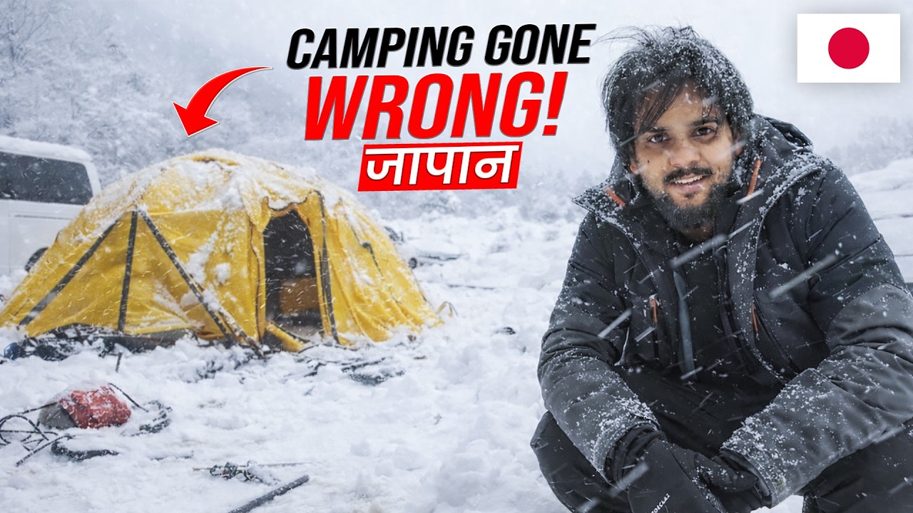 winter camping in Japan 🥶 II Indian in Japan II