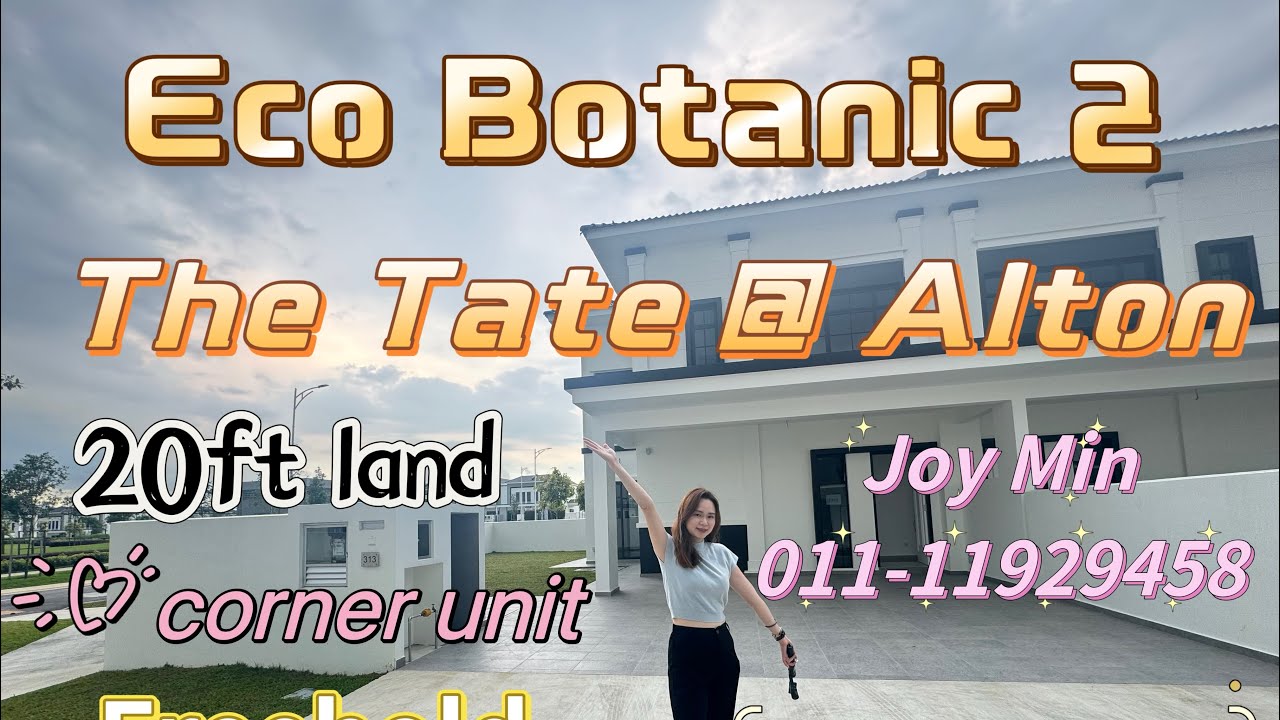 【Jb property 新山房地产】 Hot area Eco Botanic The Tate Alton Double storey Corner unit near secondlink