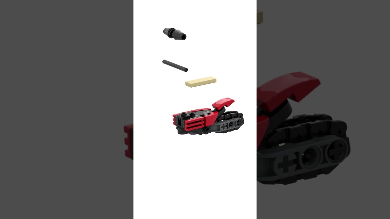 Lego snowmobile MOC - Speed Build Animation