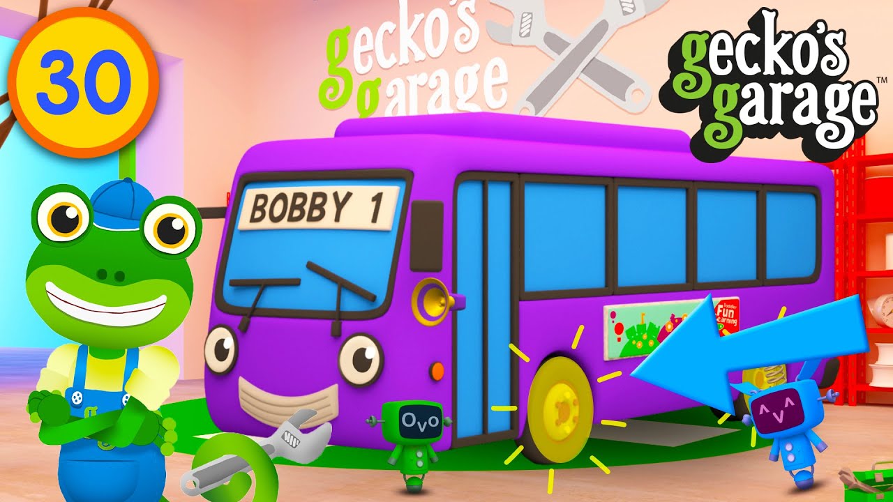 Bobby the Bus Parts | Gecko's Garage | Educational Videos For Toddlers | Bus Video For Kids