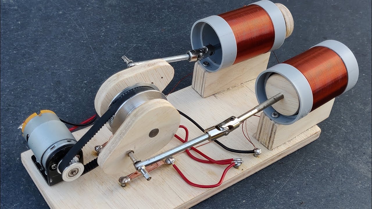 Free Energy Generator Using Double Cylinder Solenoid Engine