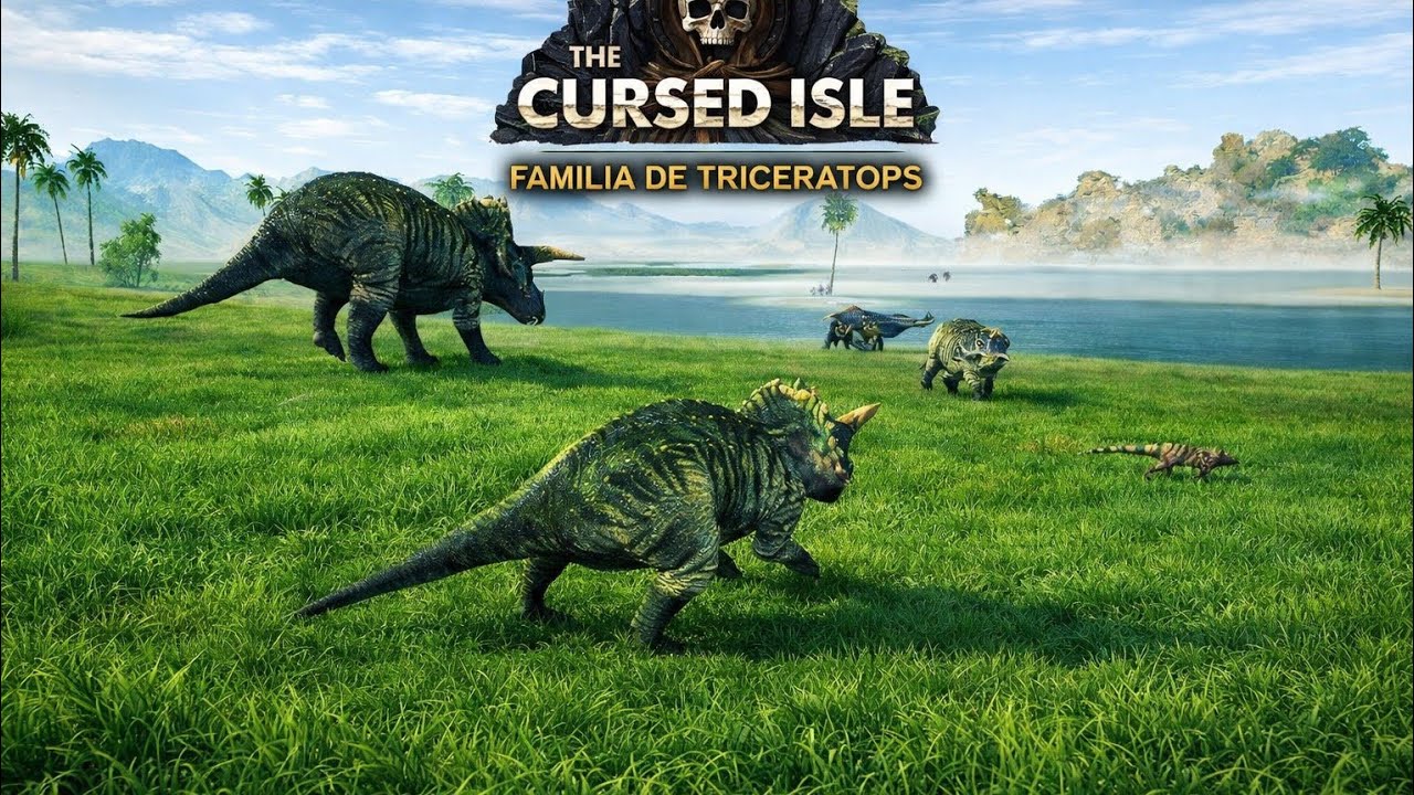 Família de triceratops+ batalhas intensas 🔥