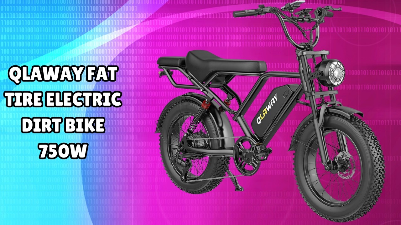 Qlaway Fat Tire Electric Dirt Bike 750W | FULL REVIEW | LED Headlights & Turn Signals