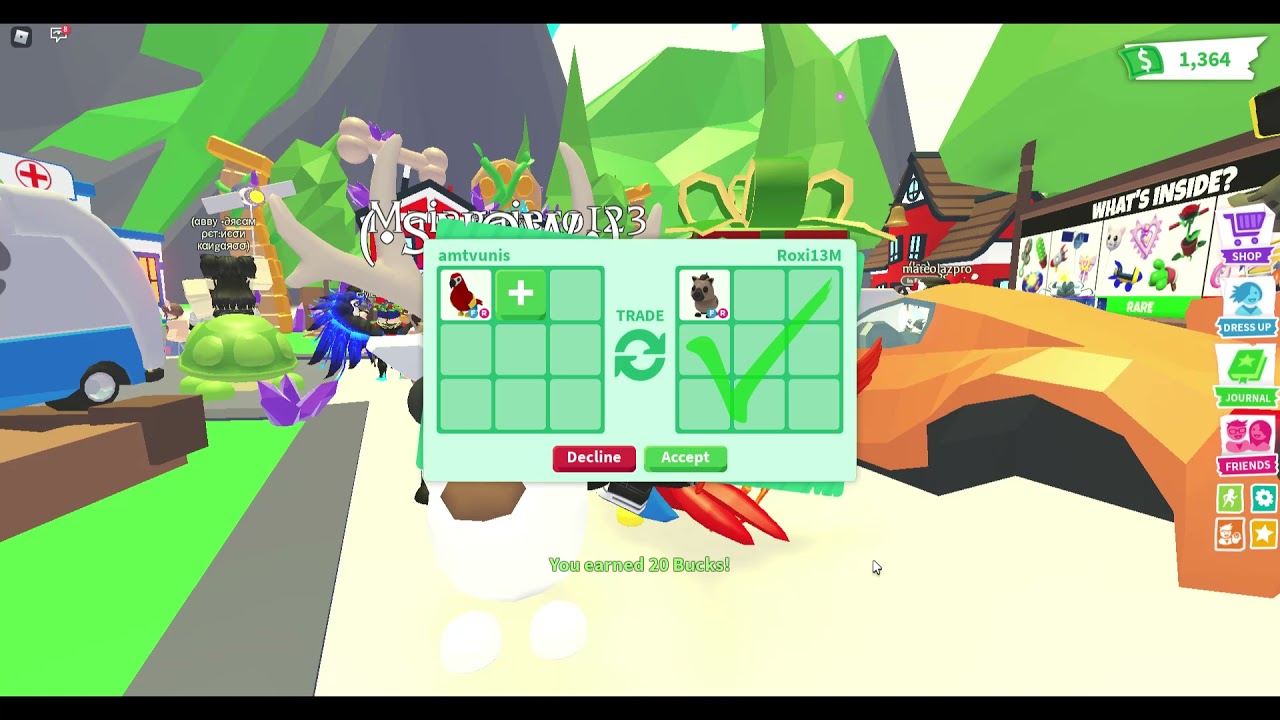 Trading a Parrot in Adopt Me - AdoptMeTradingValues com