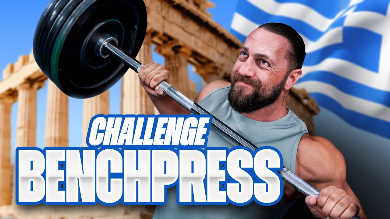 Benchpress výzva v Řecku 🇬🇷 | Enžl a Lišák bojují za Česko! 💪