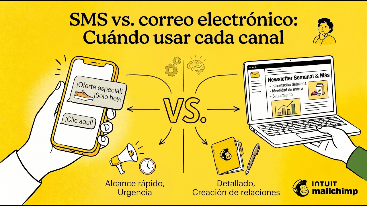 SMS vs. marketing por correo electr&oacute;nico: Cu&aacute;ndo utilizar cada canal