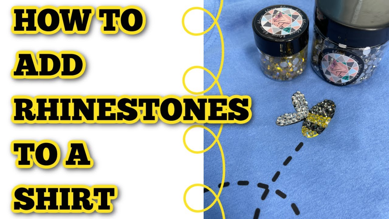 Rhinestone a shirt - How to add Rhinestones - rhinestone template - Gem tac glue - Cricut bling
