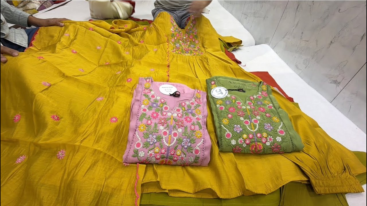 Chickpet Bangalore wholesale designer kurti sets ||Single piece courier available