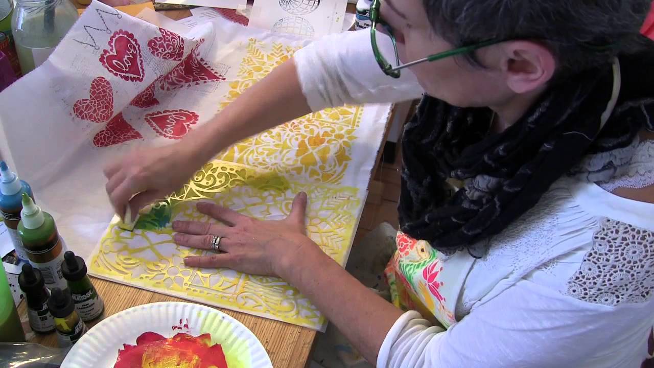 Stenciling on Fabric
