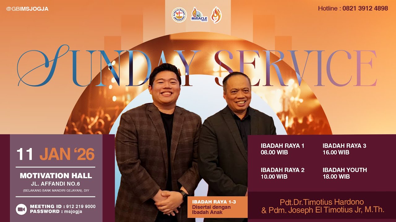 Ibadah Online | GBI MS Jogja | Pdt. Timotius Hardono | 11 Januari 2026 | 08.00 WIB