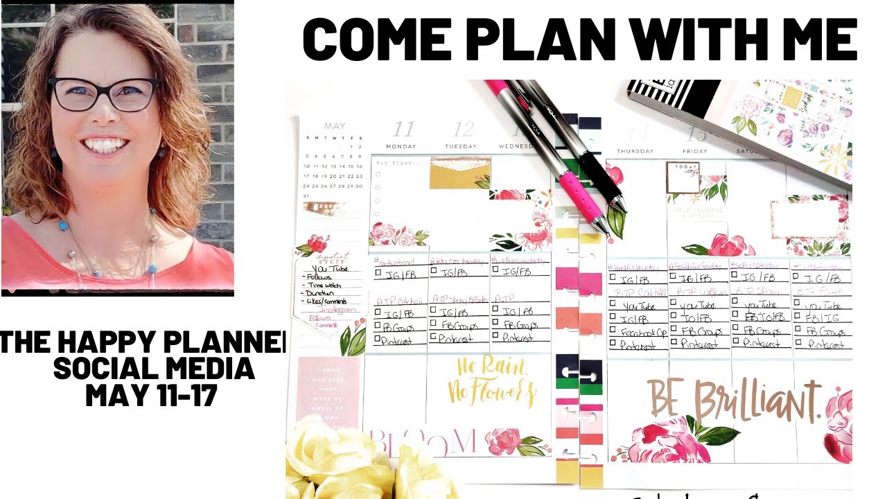 The Happy Planner/ Social Media/ Vertical Layout/ Plan With Me/ May 11-17