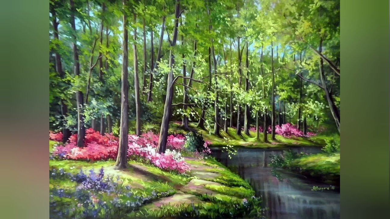 Прекрасная весна. Художница Анка Булгару. 💐💚💐💚💐💚