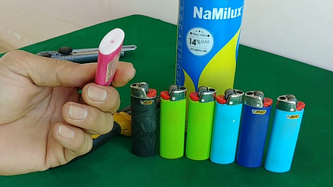 Bơm ga quẹt BIC cực dễ.
