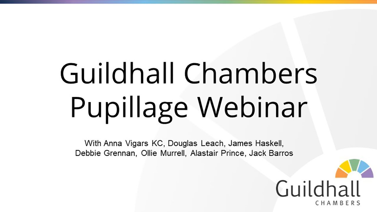 Guildhall Chambers Pupillage Webinar