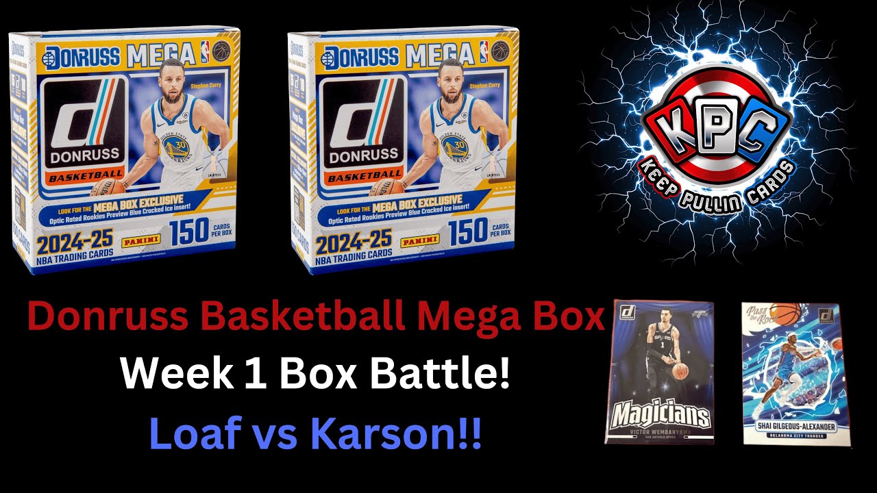 Our first Box Battle!  Donruss Basketball Mega Box!  Week 1!  Loaf vs Karson! #boxbattle #panini