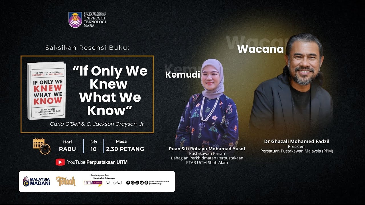 Siri Telaah : Resensi Buku bersama Dr Ghazali Mohamed Fadzil