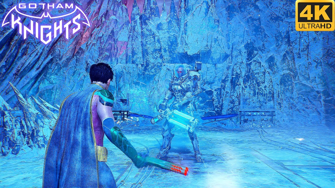 Robin and Nightwing vs Mr. Freeze with Knightwatch Suits - Gotham Knights 4K (Online Co-op Mode)