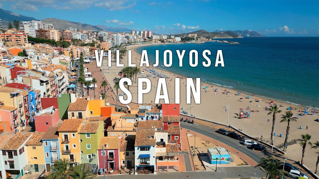 Villajoyosa Spain 🇪🇸 From Above | Costa Blanca Coastline 4K