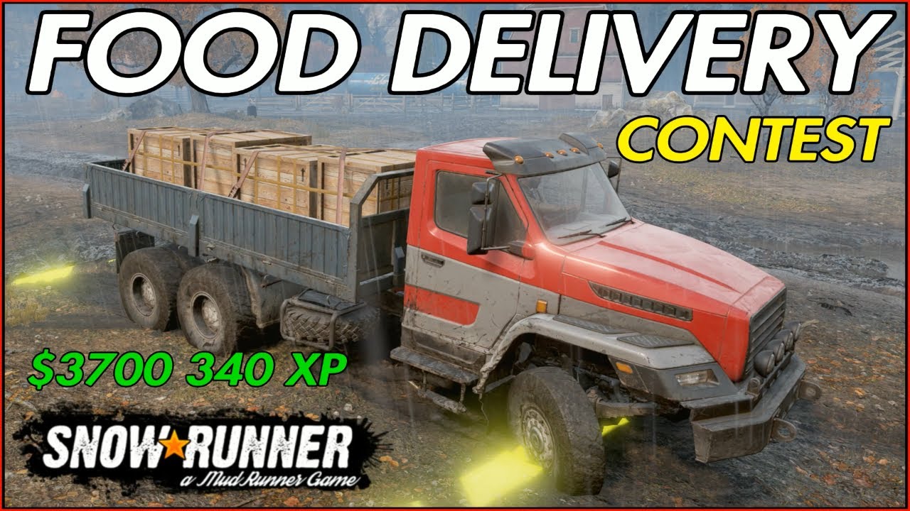 Snowrunner PS4 Lets Play Food Delivery Contest Walkthrough EASY MONEY