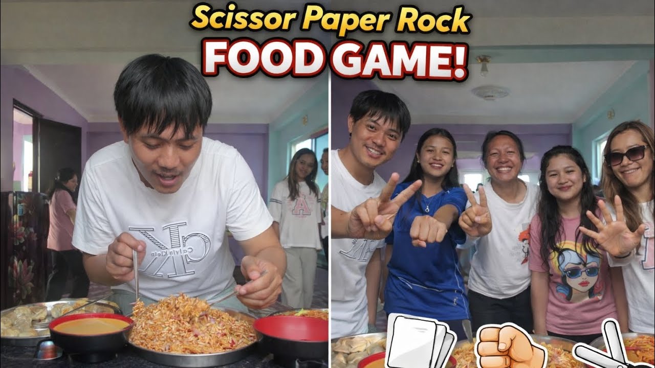 Food game challenge😍😍 | scissor paper rock 😍😍||