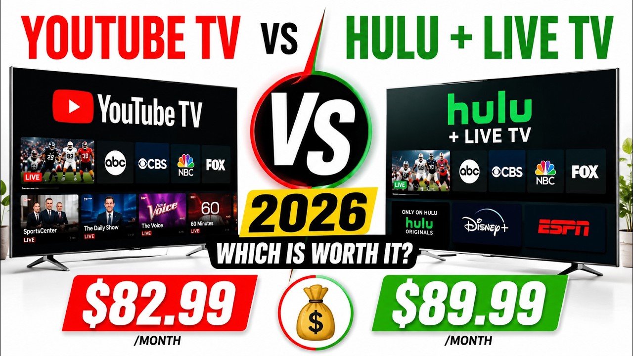 Hulu Live TV против YouTube TV &mdash; какой стриминговый сервис лучший в 2026 году?