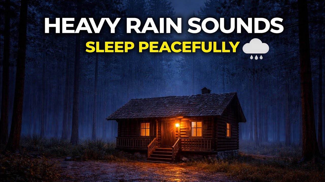Rain & Thunderstorm Sounds for Sleeping | Fall Asleep Fast & Deep Sleep White Noise 🌧️⛈️💤