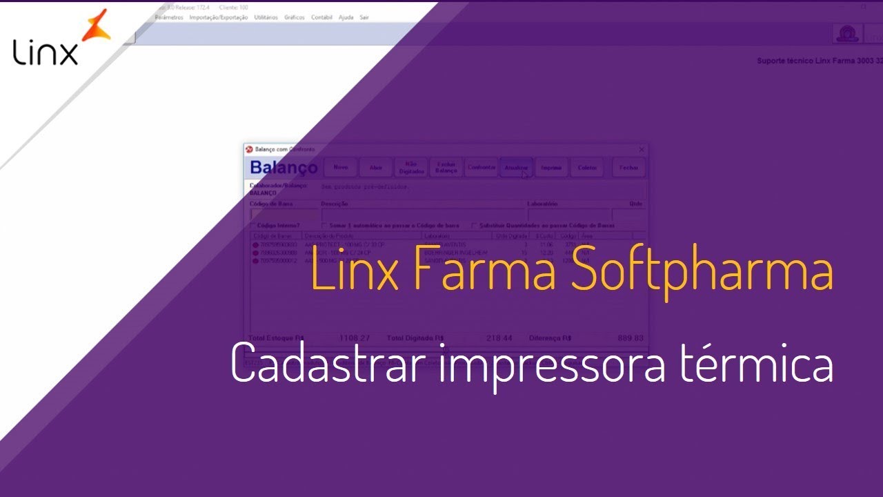 Linx Farma Softpharma  - Cadastrar Impressora T&eacute;rmica