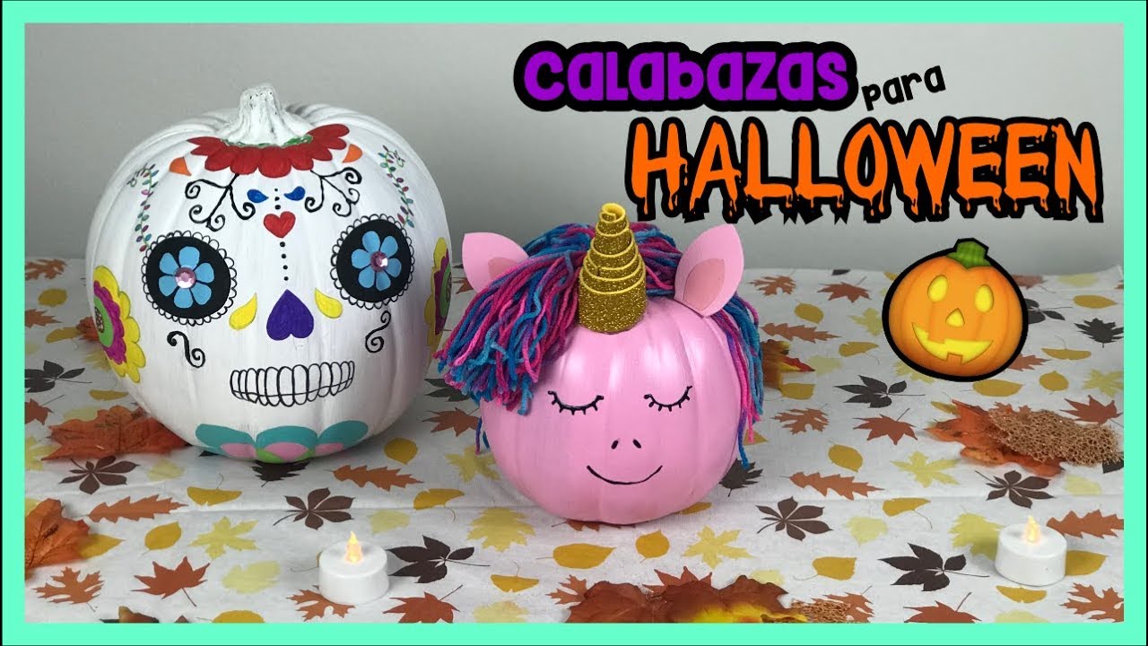 CÓMO DECORAR CALABAZAS PARA HALLOWEEN! Calabazas fáciles de hacer! 🎃