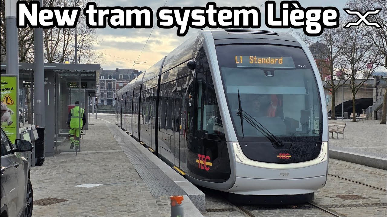 The brand new tram system of Liège | Tramway de Liège | Tram Luik | Straßenbahn Lüttich | Belgium