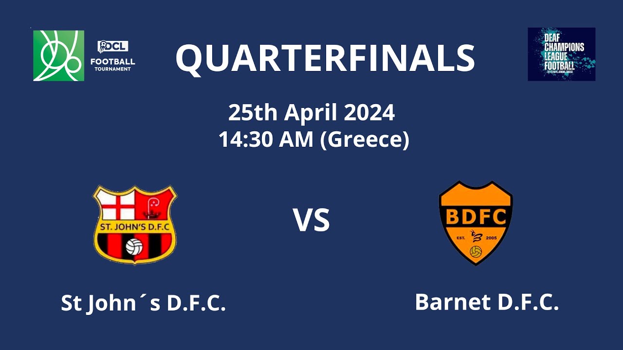 Football 2024 | Men | QUARTER'S FINAL | GAME 22 | ST.JOHN'SD.F.C. vs BARNETD.F.C.
