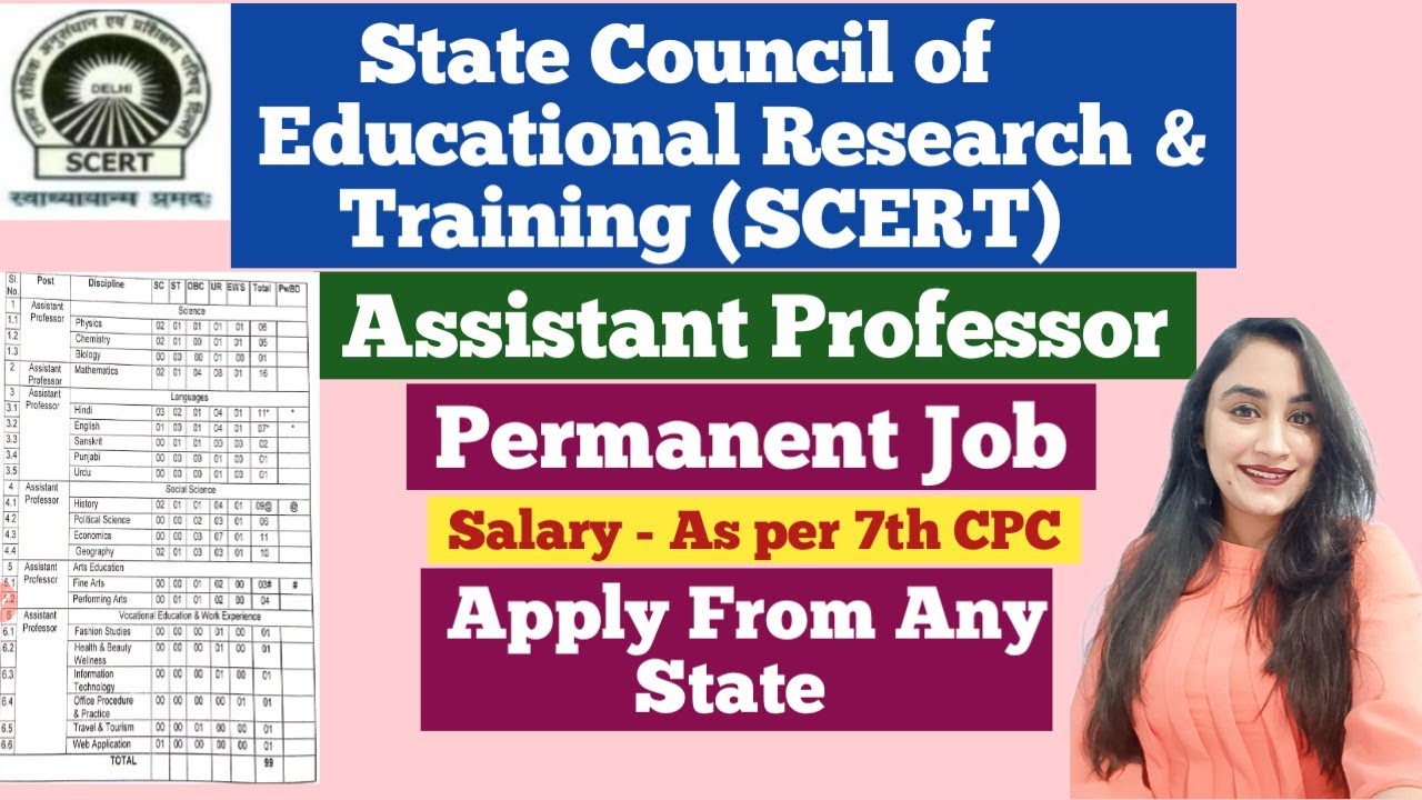 SCERT | Assistant professor vacancy 2023 | Kindly Check new video with new notification