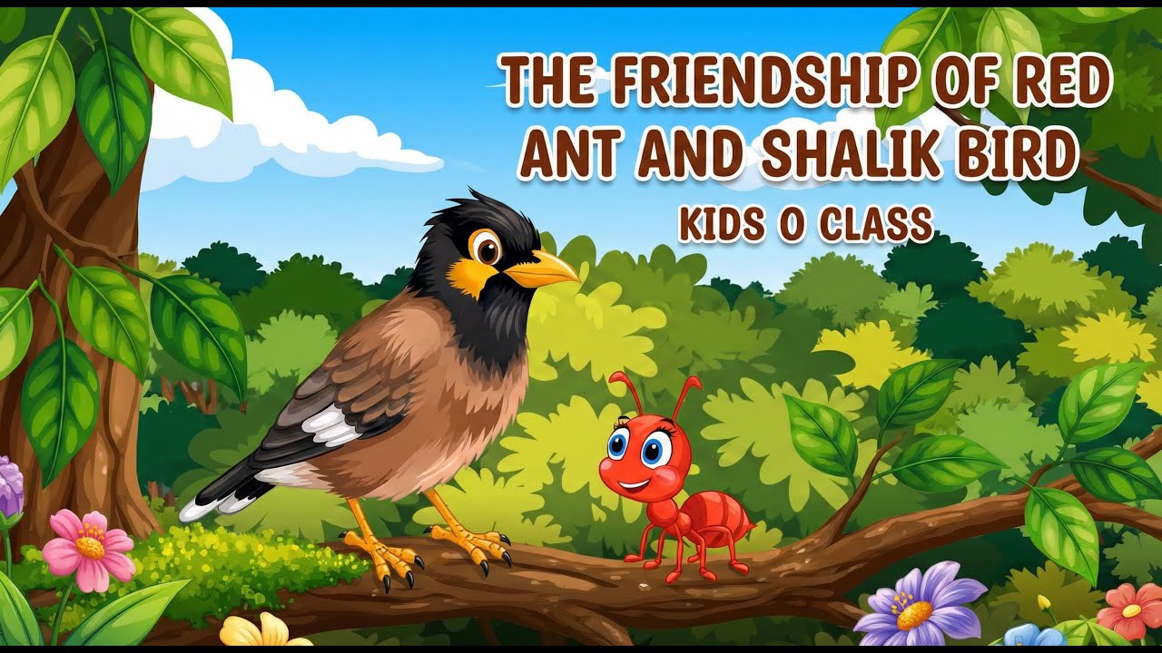 The friendship of red ant and shalik bird  |  Kids 0 Class