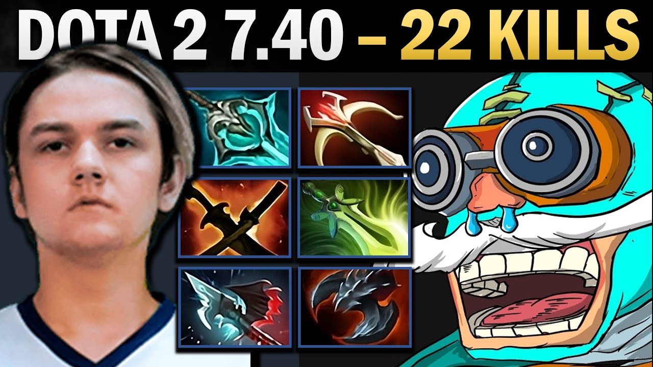 Gyrocopter Pro Carry with Butterfly and 22 Kills - Dota 7.41
