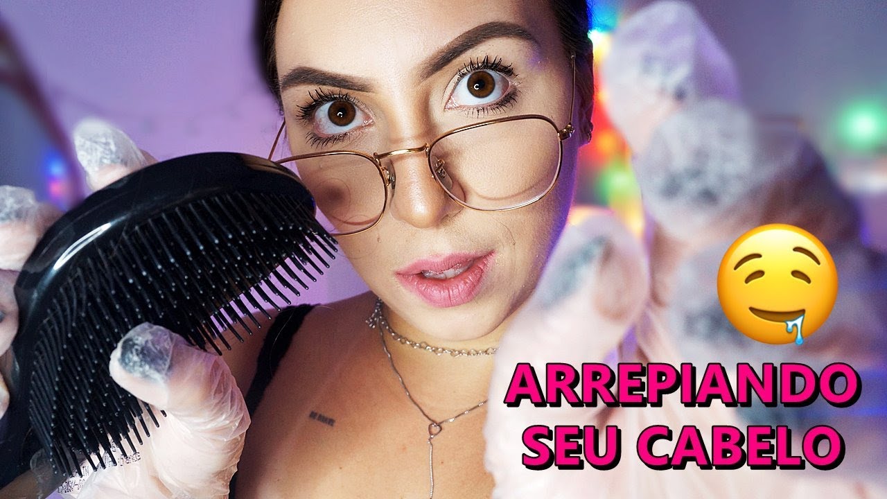 ASMR: PENTEANDO SEU CABELO, LAVAGEM e TINTURA para ARREPIAR