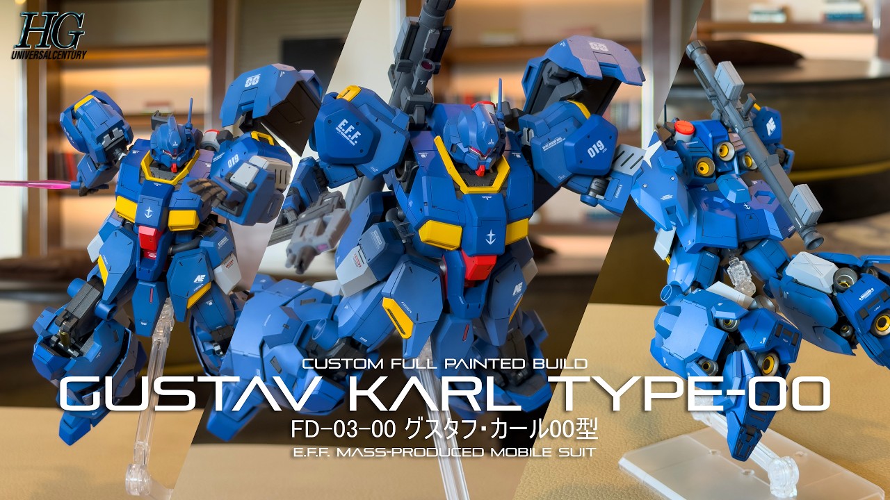 HG GUSTAV KARL TYPE-00 - Gunpla Custom Full Painted Build [Mobile Suit Gundam Hathaway]