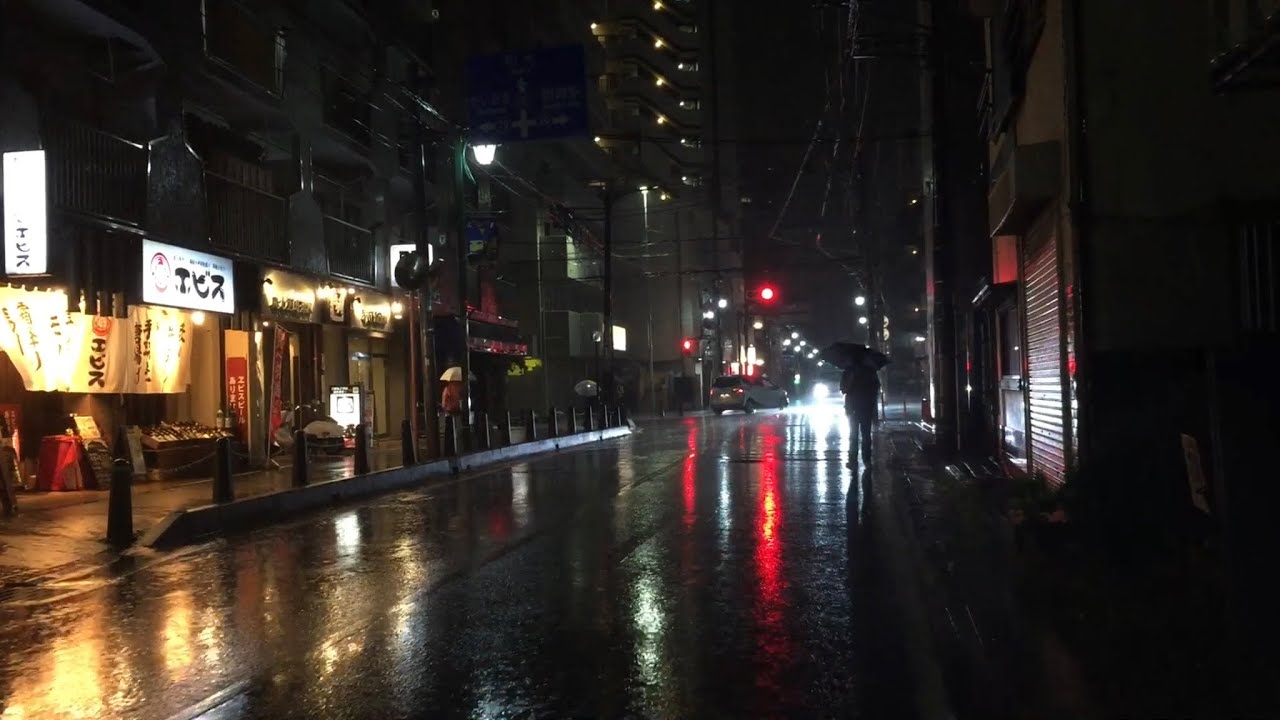 Night Rain Walk in Tokyo Suburb Japan 2018.9.26 by tkviper.com