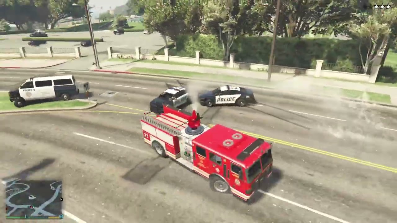 Firefighters vs Police – Chase with Shootout 🔥🚔🔫
