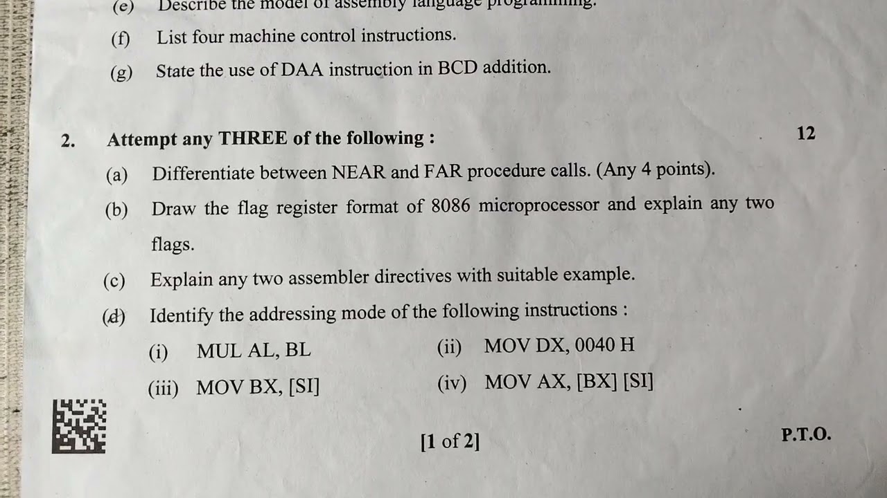 microprocessor 22415 summer 2024 question paper msbte diploma polytechnic