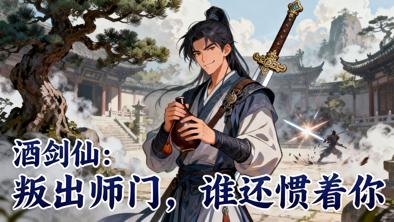 《酒劍仙：叛出師門，誰還慣着你》穿越天才陸然因天生絕脈被全宗唾棄，卻覺醒喝酒就變強系統，他提酒下山斬盡仇敵，百年後竟成諸天禁忌！#漫畫解說#玄幻#爽文#小說推薦#有聲書