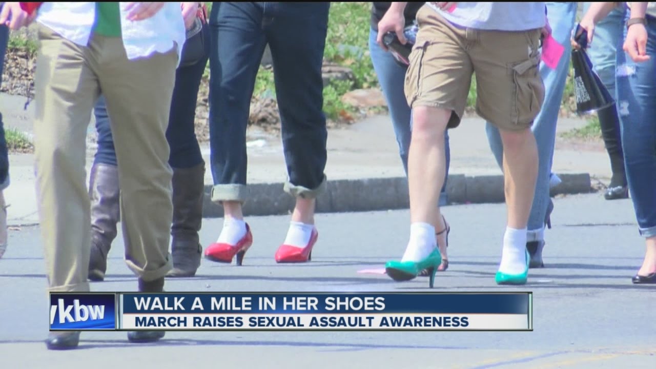 'Walk a mile in her shoes' March raises sexual assault awareness