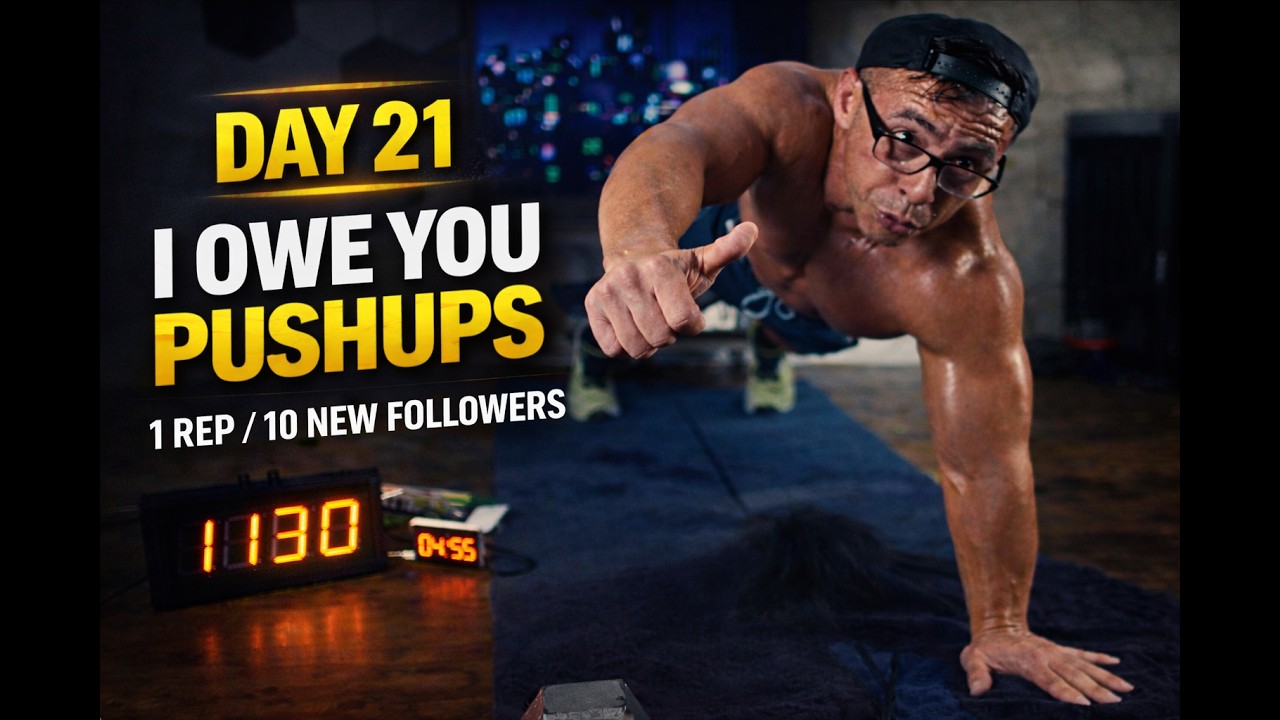 Pushup Challenge Day 21 (10 followers = 1 Pushup)