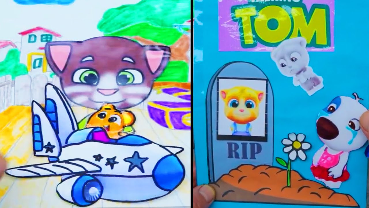DIY Compilation  Make a game book Talking Ginger and Friends | My Talking Friends