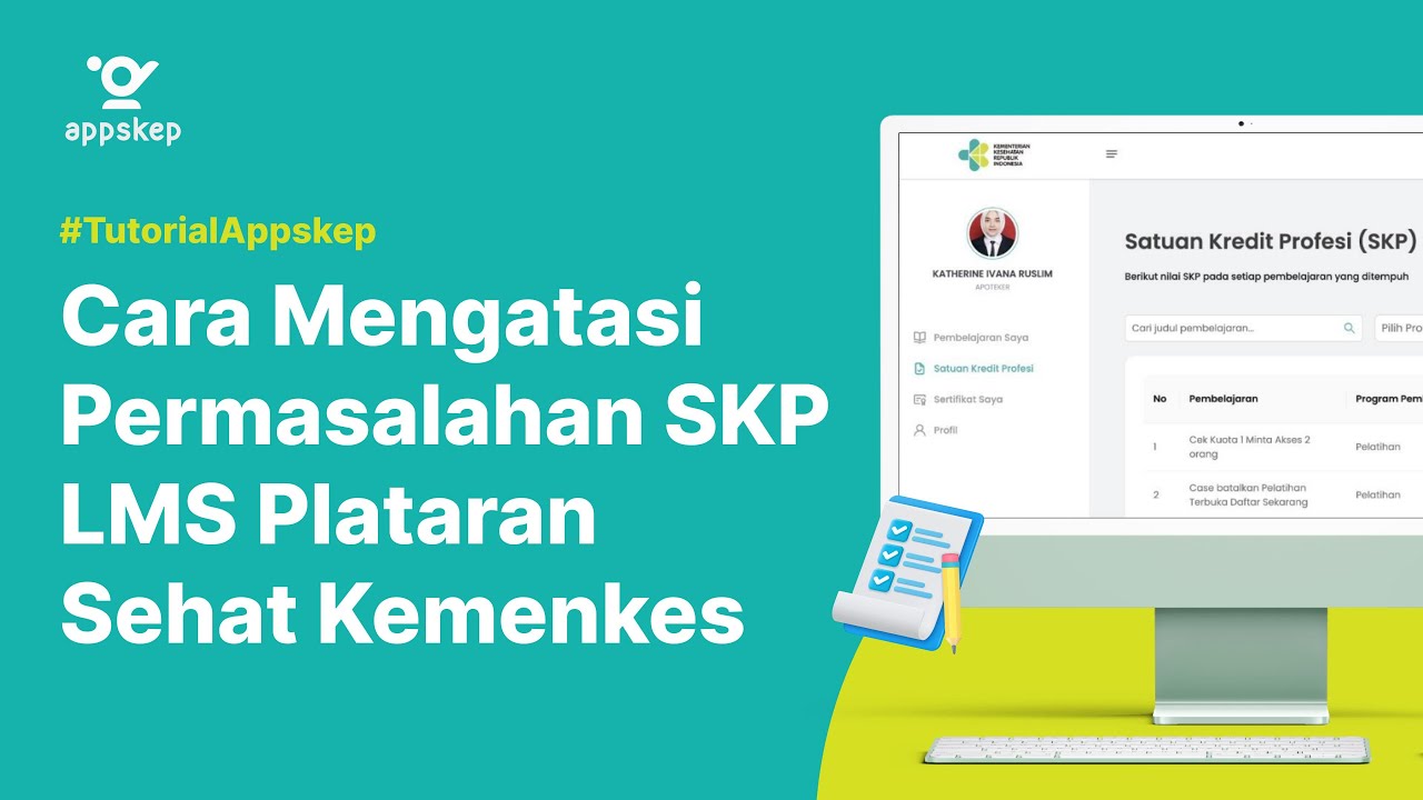 CARA MENGATASI PERMASALAHAN SKP LMS PLATARAN SEHAT KEMENKES