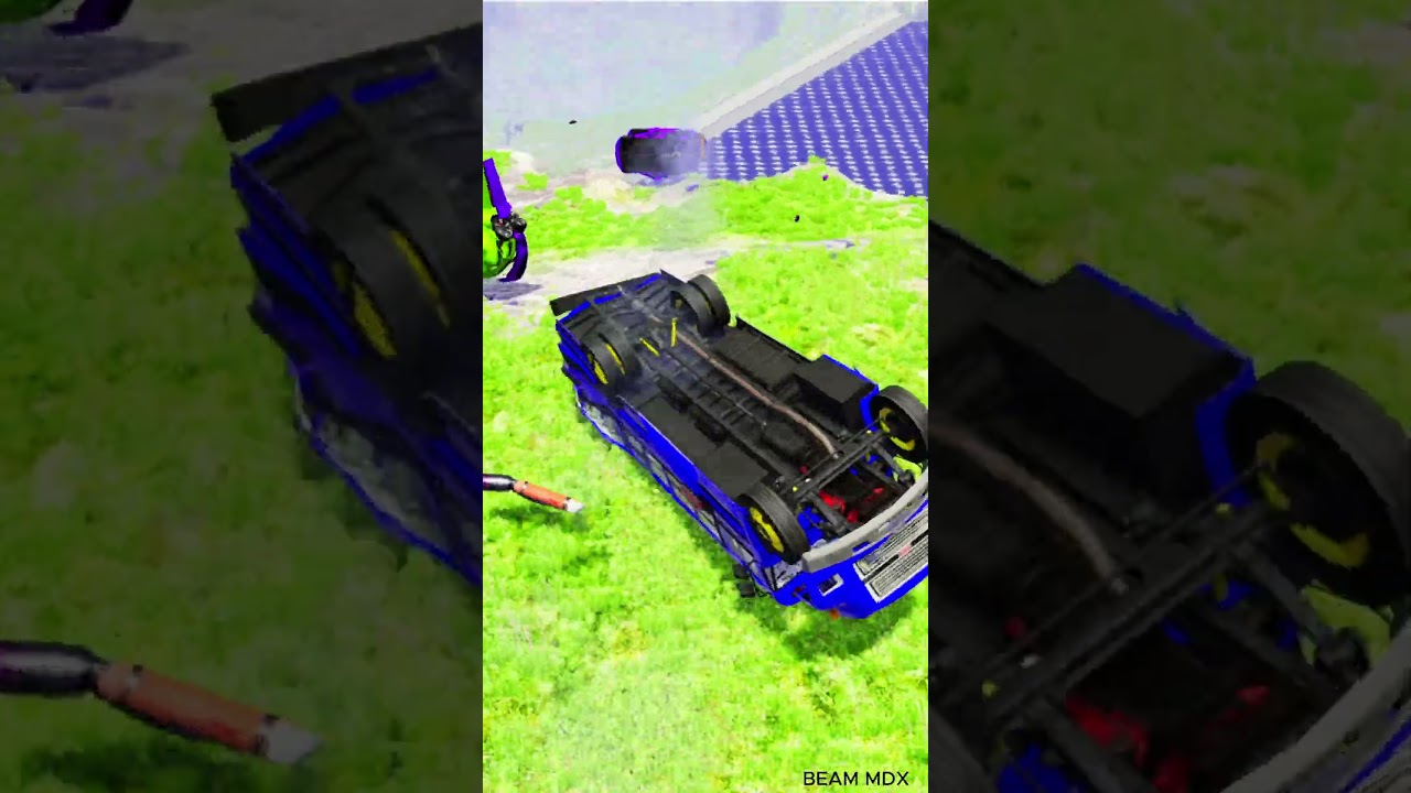 School Bus vs Giant Lava Pit 😱 BeamNG drive #145 #beamng #beamngdrive #viral #short #shorts