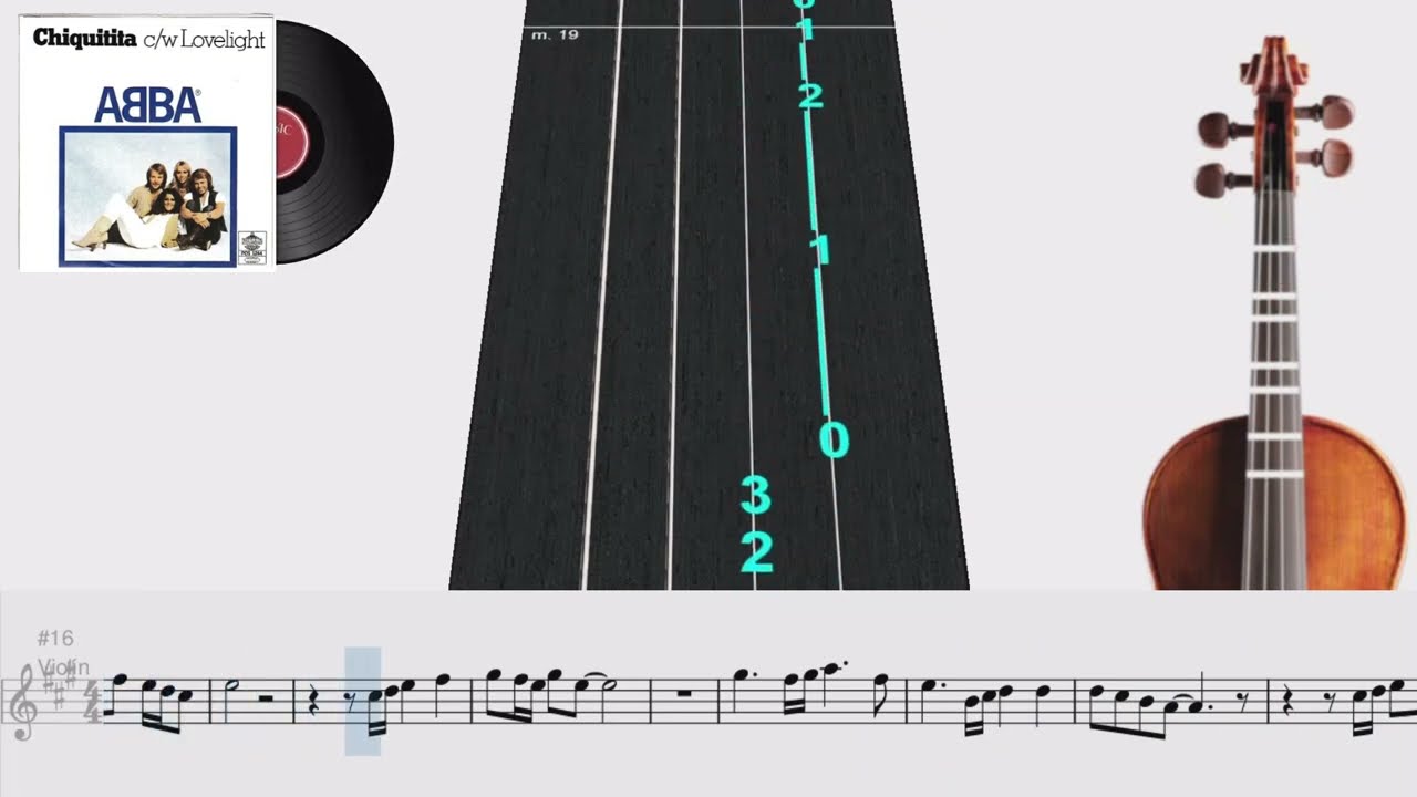 Chiquitita | Violín 🎻 Play Along | TUTORIAL | TABLATURA