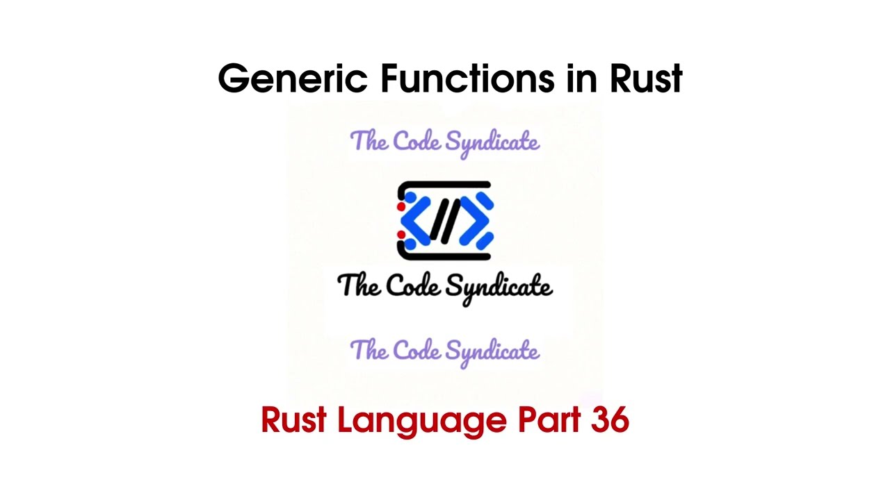 Generic Function in Rust | Rust tutorial for Beginner| Part 36