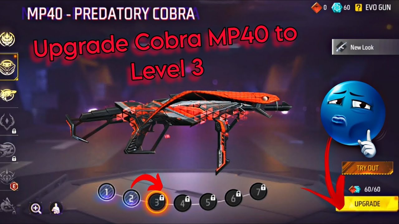 Upgraded my Cobra MP40 to Level 3 in FreeFire Pakistan