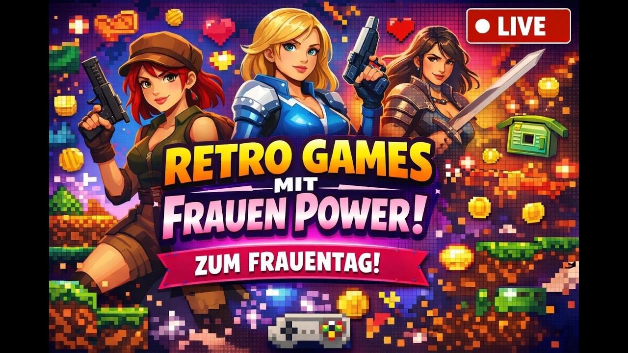 🔴Retro Games Sonntag mit Kevin! Heute: Frauen in Videogames!