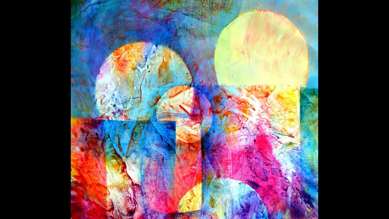 Acryltechniken kombinieren   Combining acrylic techniques  Nr 1