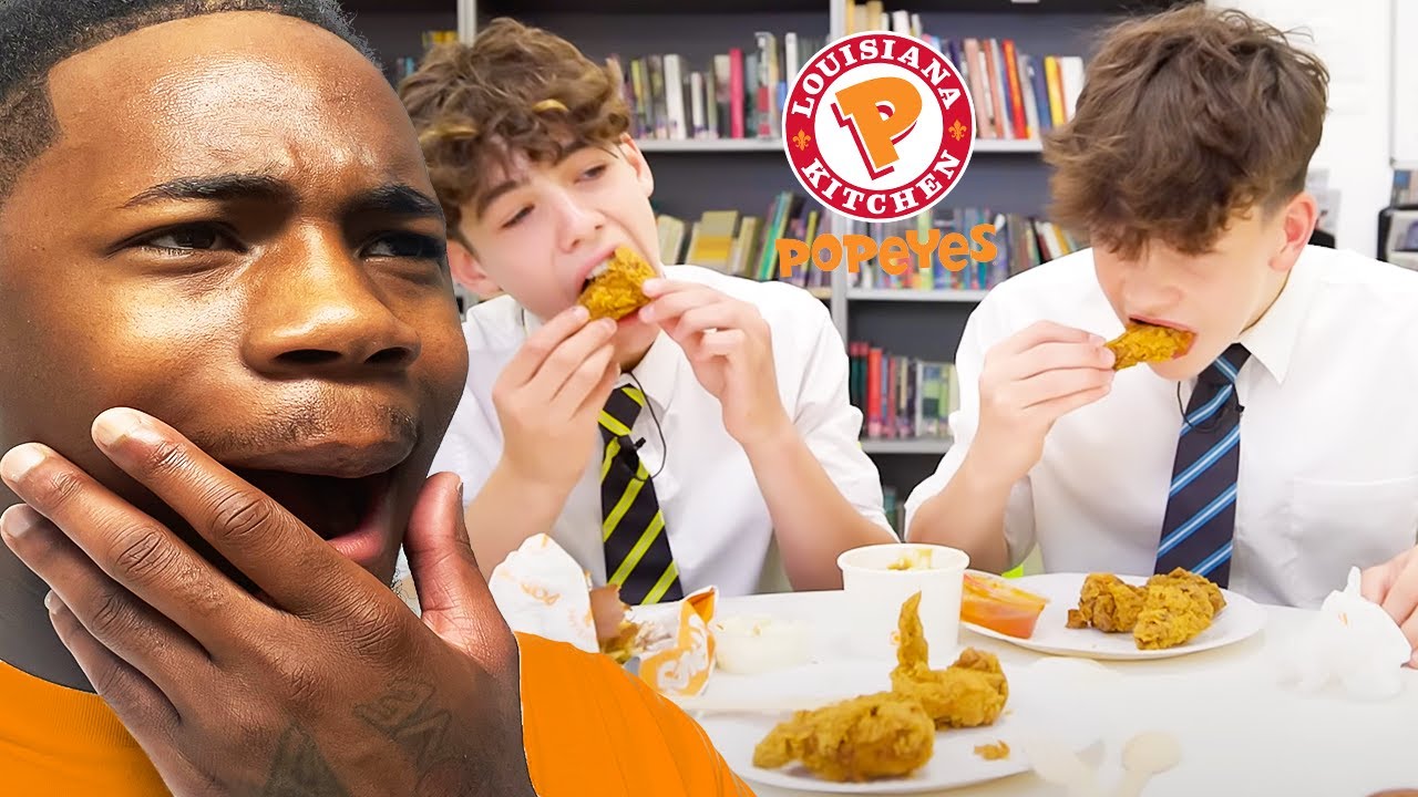 British Highschoolers Try POPEYES Chicken for the FIRST TIME!